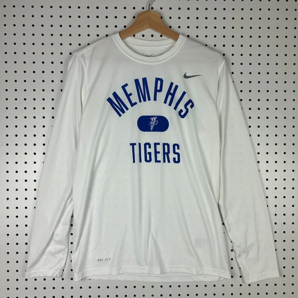 Nike 1 Cent Memphis Tigers Medium Basketball Long Sleeve T‎ Shirt Penny Hardaway